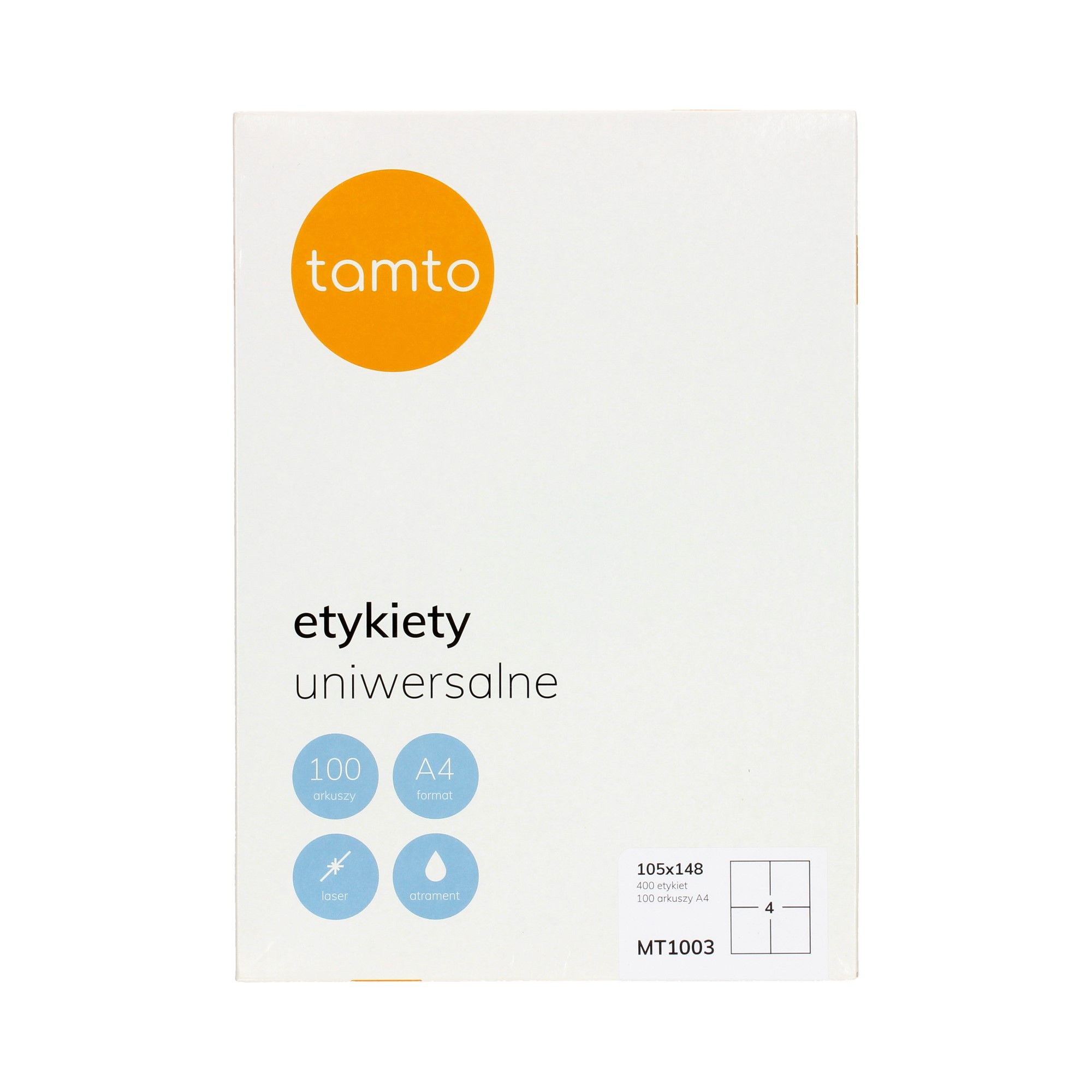 

Etykiety uniwersalne 105x148/4 białe Tamto (100)