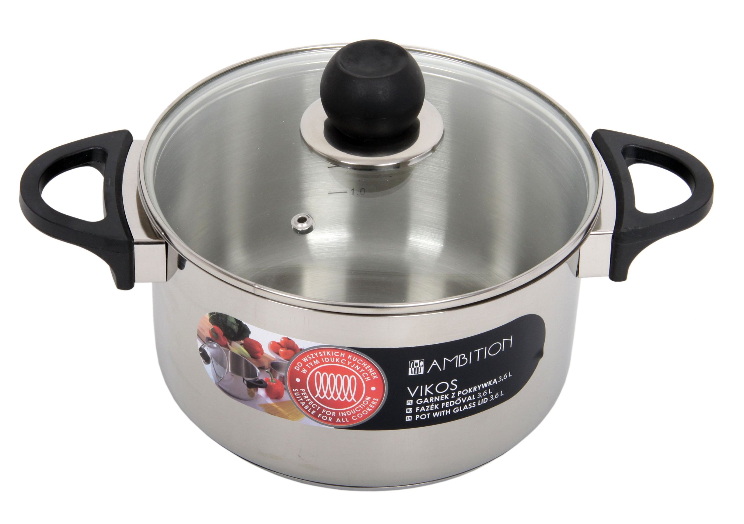 

81258 Ambition Vikos Garnek Z Pokrywką 20 CM 3,6 L