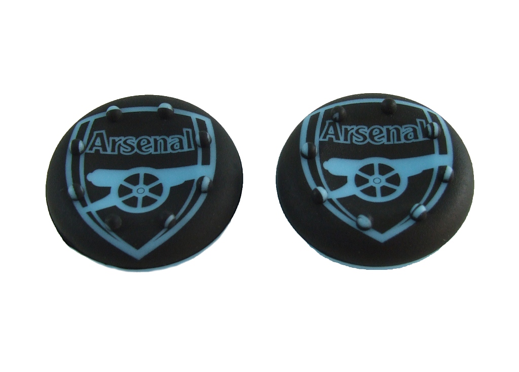 2x Gumové Návleky Gripy Pada PS3 PS4 PS5 Xbox Fifa Fotbal Arsenal 2ks