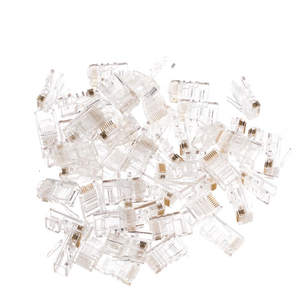 50 szt KOŃCÓWKI WTYK WTYKI RJ45 8P8C internetowe pozłacane LAN kat 5e 5 UTP Kod producenta Wtyk sieciowy Rj45 50 sztuk golevel
