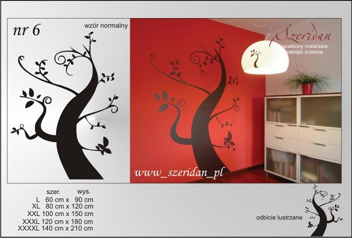 SZABLON MALARSKI DRZEWO szablony 120cm XL Motyw Dekor Dziecięce Kuchenne Litery i cytaty Motywy roślinne Motywy zwierzęce Nowoczesne Orientalne Sport Tribal