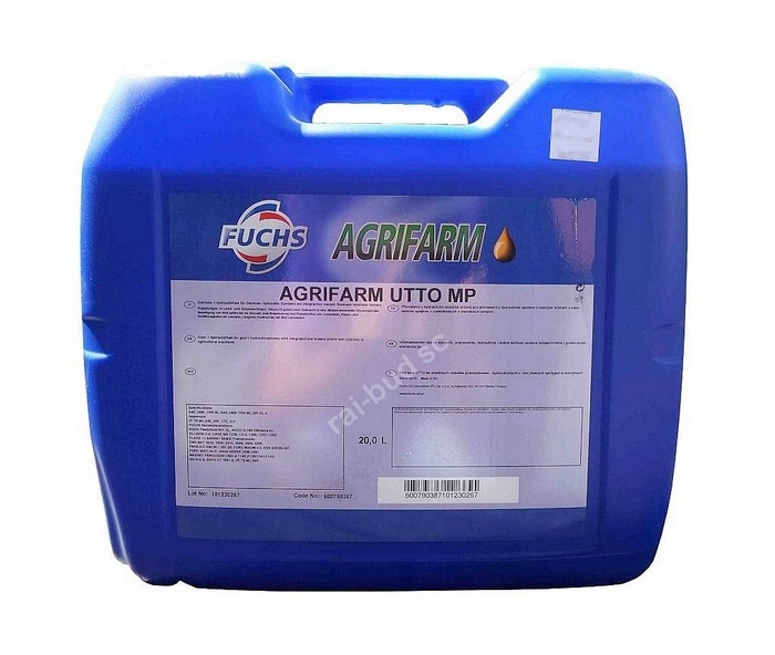 OLEJ FUCHS AGRIFARM UTTO MP 20L PRZEKLADNIOWO HYDR Part manufacturer Fuchs