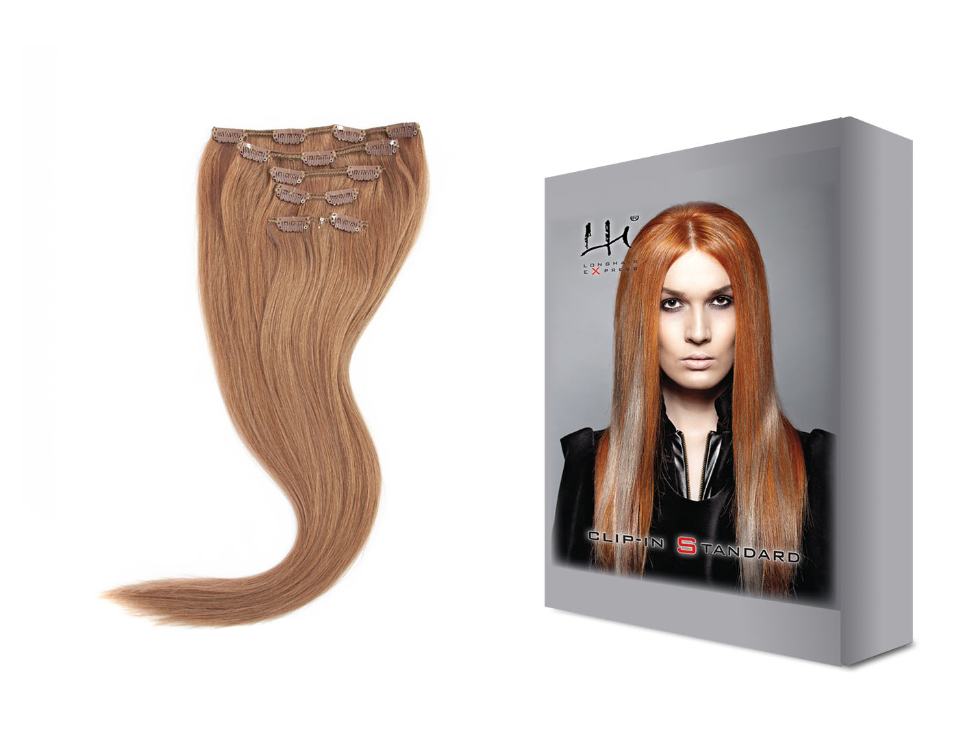 12 55-60 cm 6dílná sada přírodních vlasů