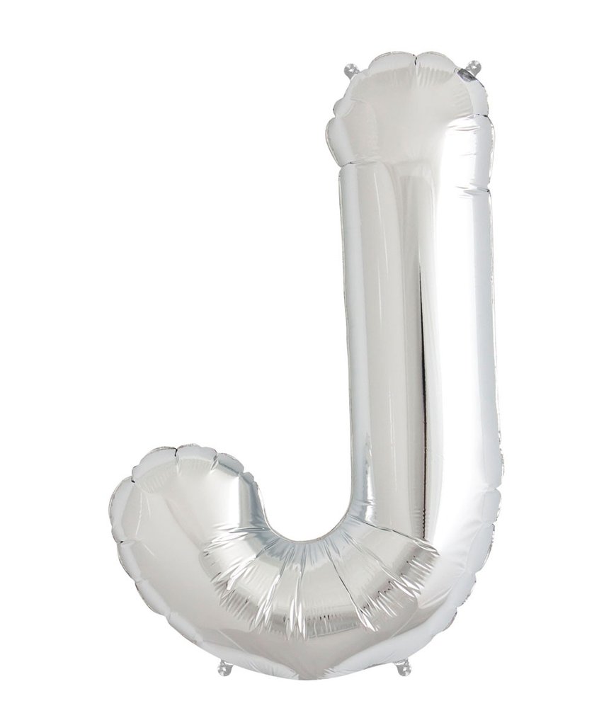 

Balon w Kształcie Litery Liter Złote Srebrne Hel J
