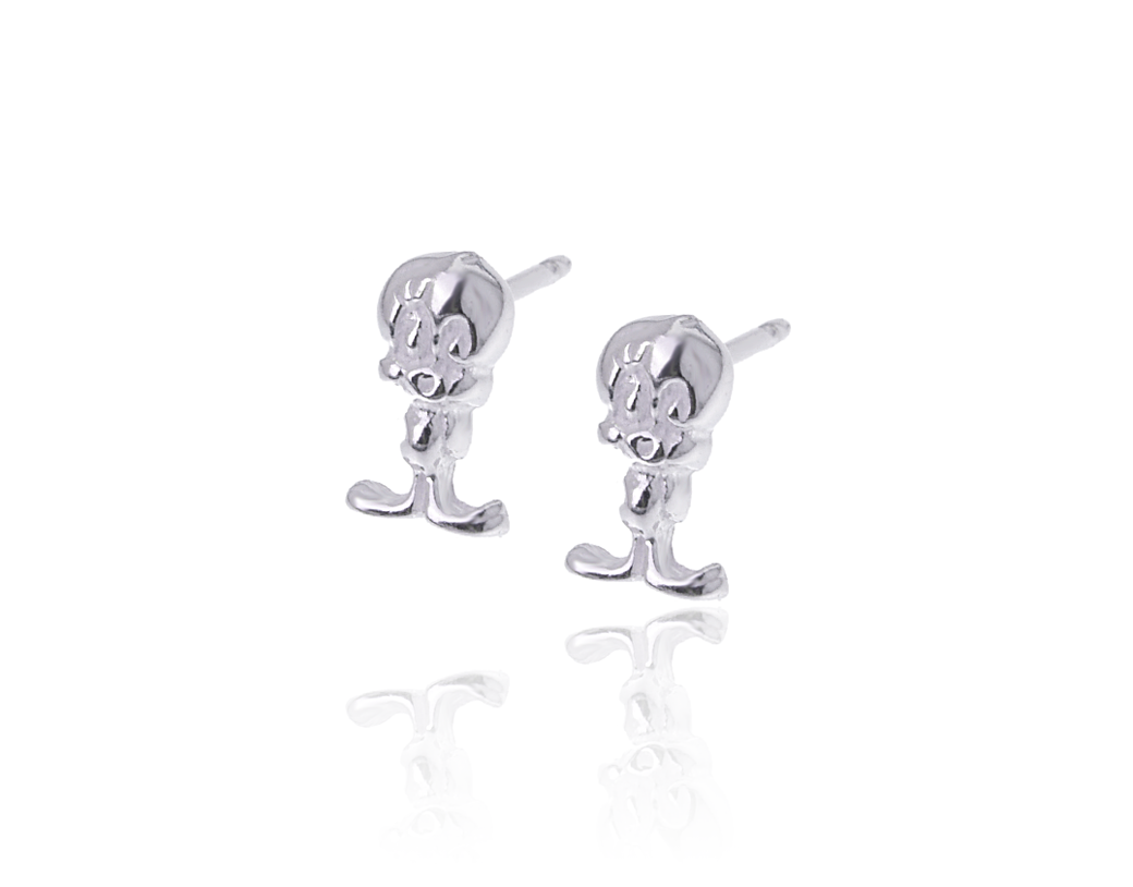 

Srebrne Kolczyki Kanarek Tweety 9mm Srebro 925