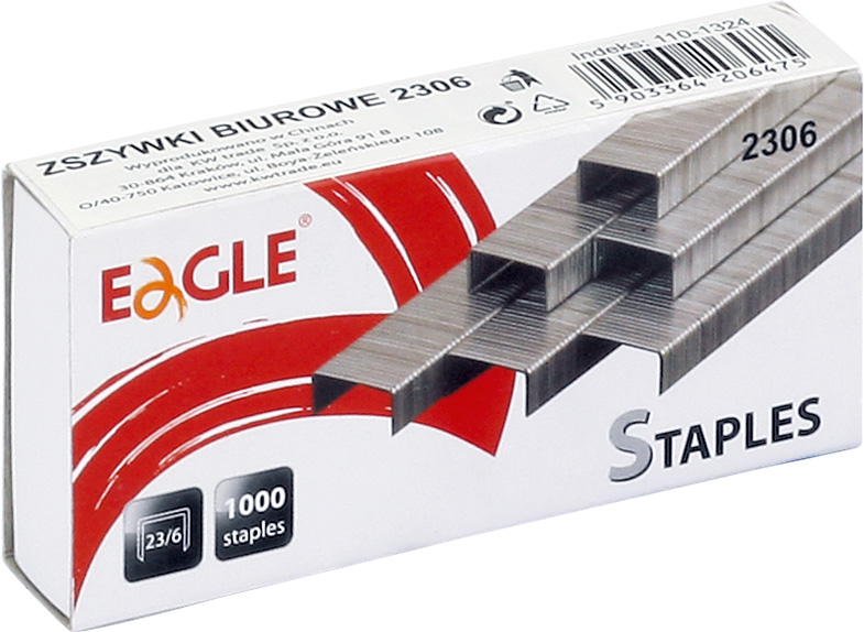 

Zszywki 23/6 Eagle do 30 kartek 1000 szt