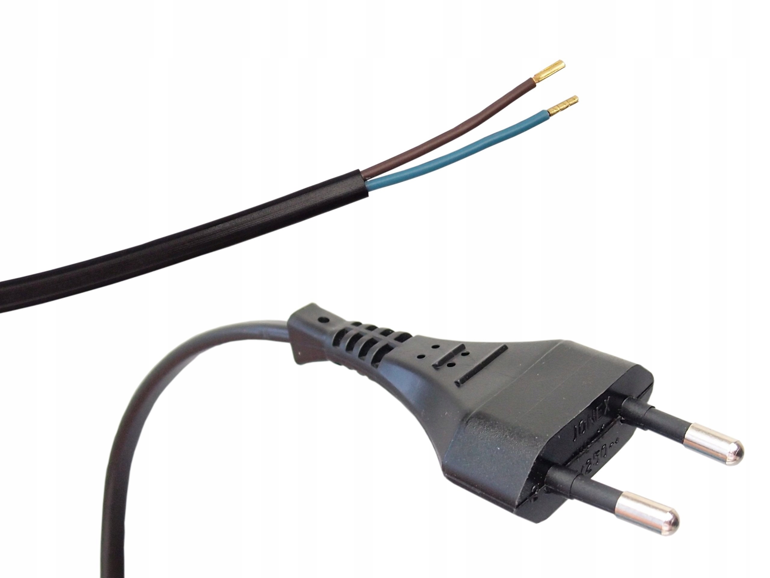 

Przewód kabel z wtyczką płaską 2x0,75 5m czarny
