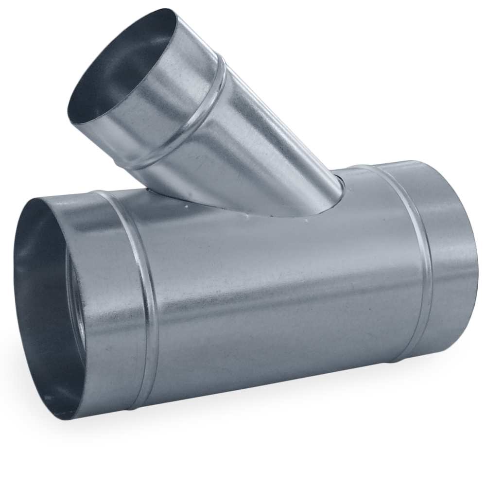 

Trójnik 150 /100 45* st Ocynk rura Spiro Termoflex