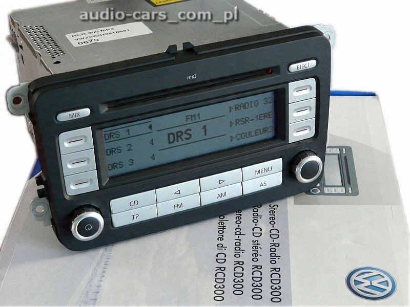 RADIO VW RCD300 MP3 GOLF PASSAT CADDY TOURAN JETTA Rodzaj fabryczny