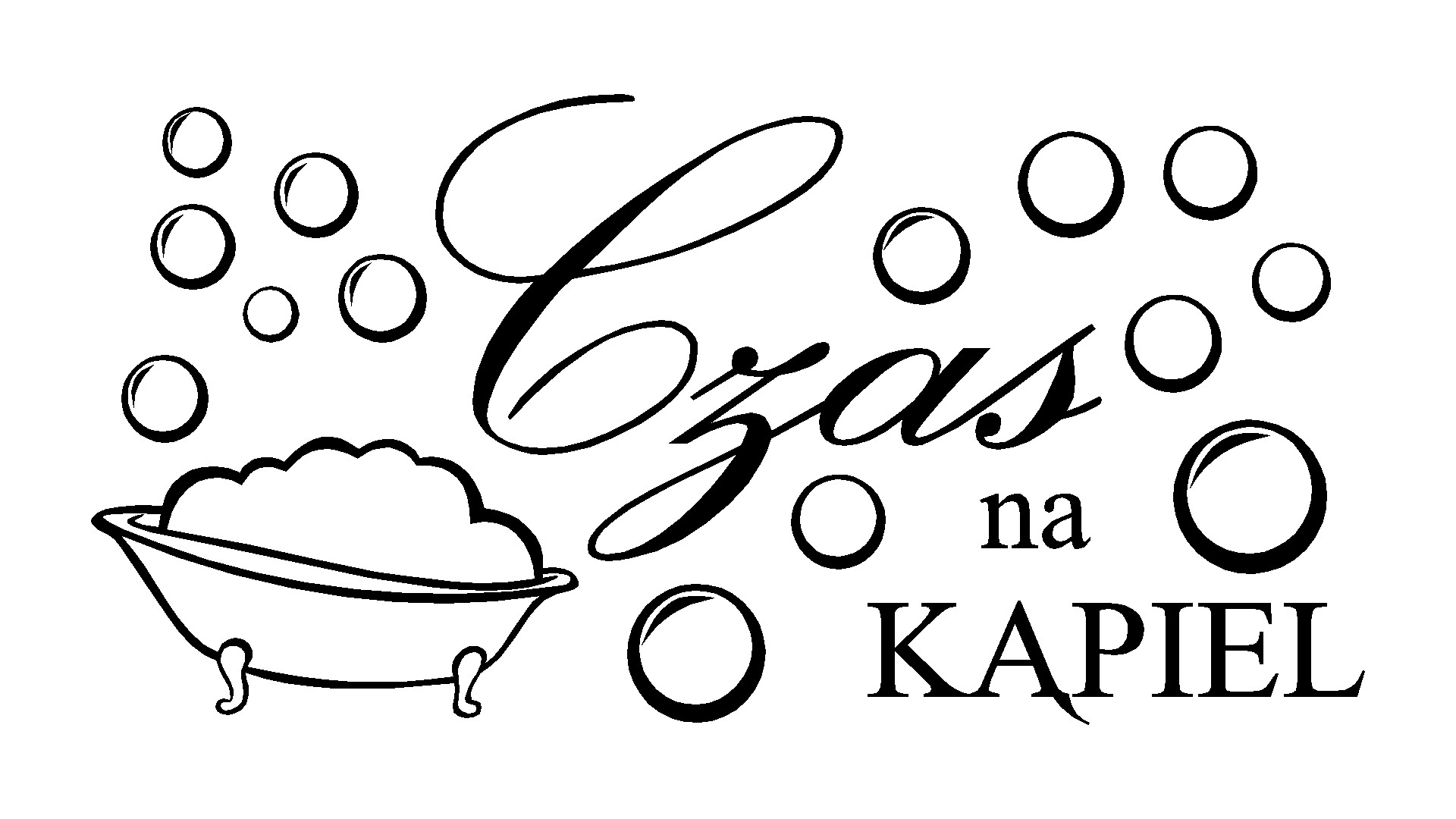 

Do Łazienki naklejki na ścianę ścienne bath 80cm