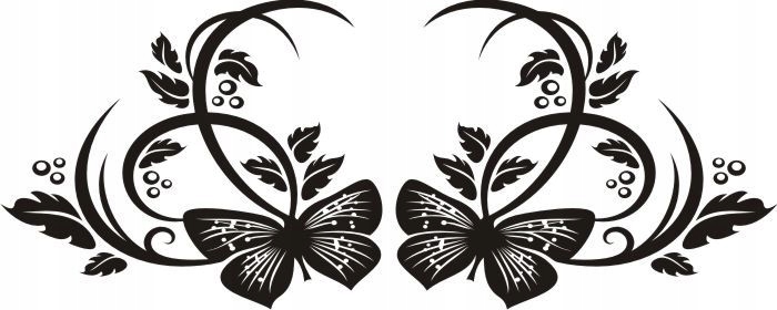 

Naklejka na ścianę motyl kwiaty dekor Ornament 121