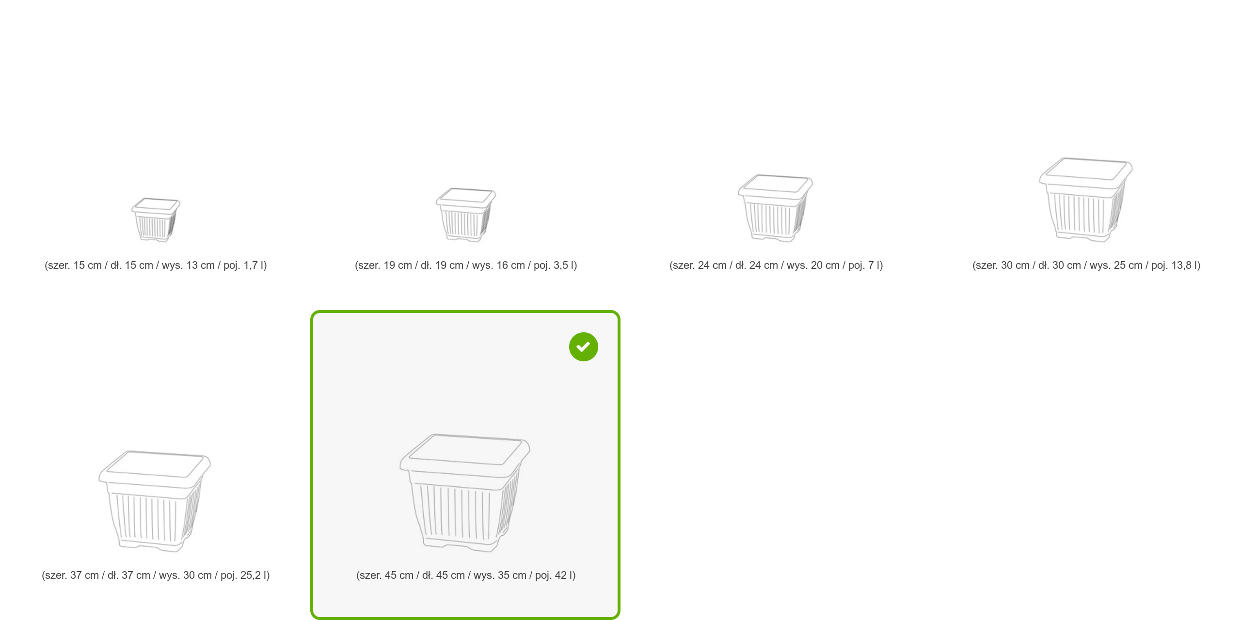 Donica Doniczka PROSPERPLAST TERRA DKWT45 Antracyt Kolor odcienie szarości i srebra