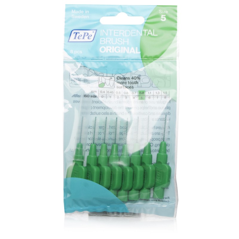 

TePe Original 0,8mm zielone szczoteczki 8szt.