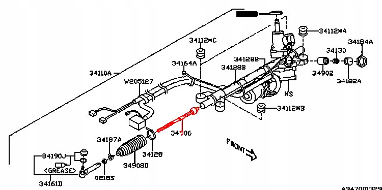 SUBARU IMPREZA , XV Палка KIEROWNICZY 34161fj000 Тип автомобиля Авто легковые foto 1