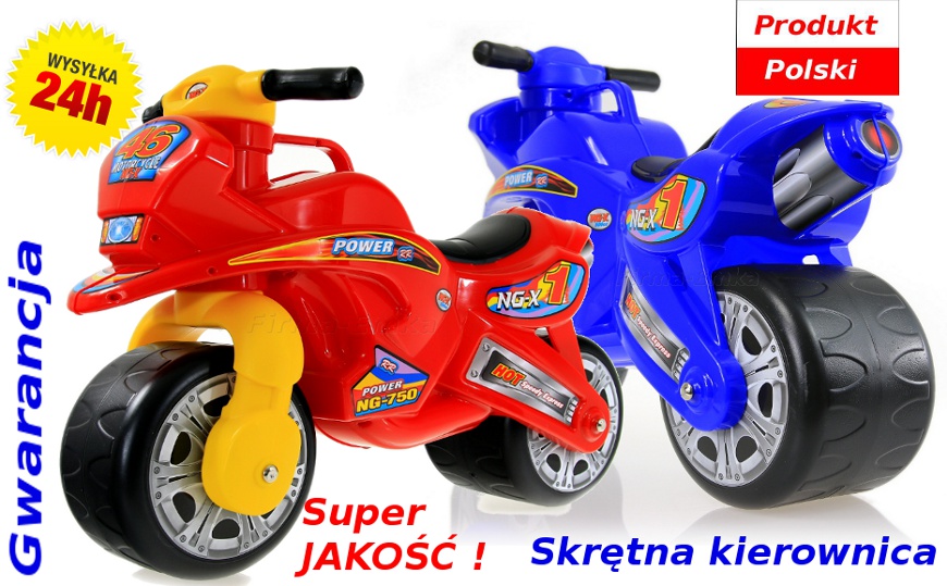 DUŻY Solidny POLSKI Motorek Rowerek Biegowy NGX-1 Wiek dziecka 3 lata +