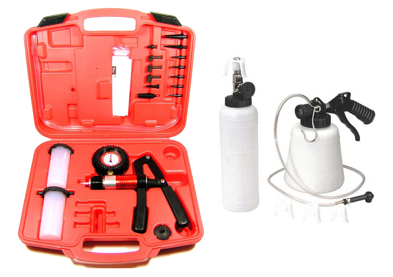 КОМПЛЕКТ ДЛЯ ПРОКАЧКИ ТОРМОЗОВ ВАКУУМНЫЙ НАСОС В