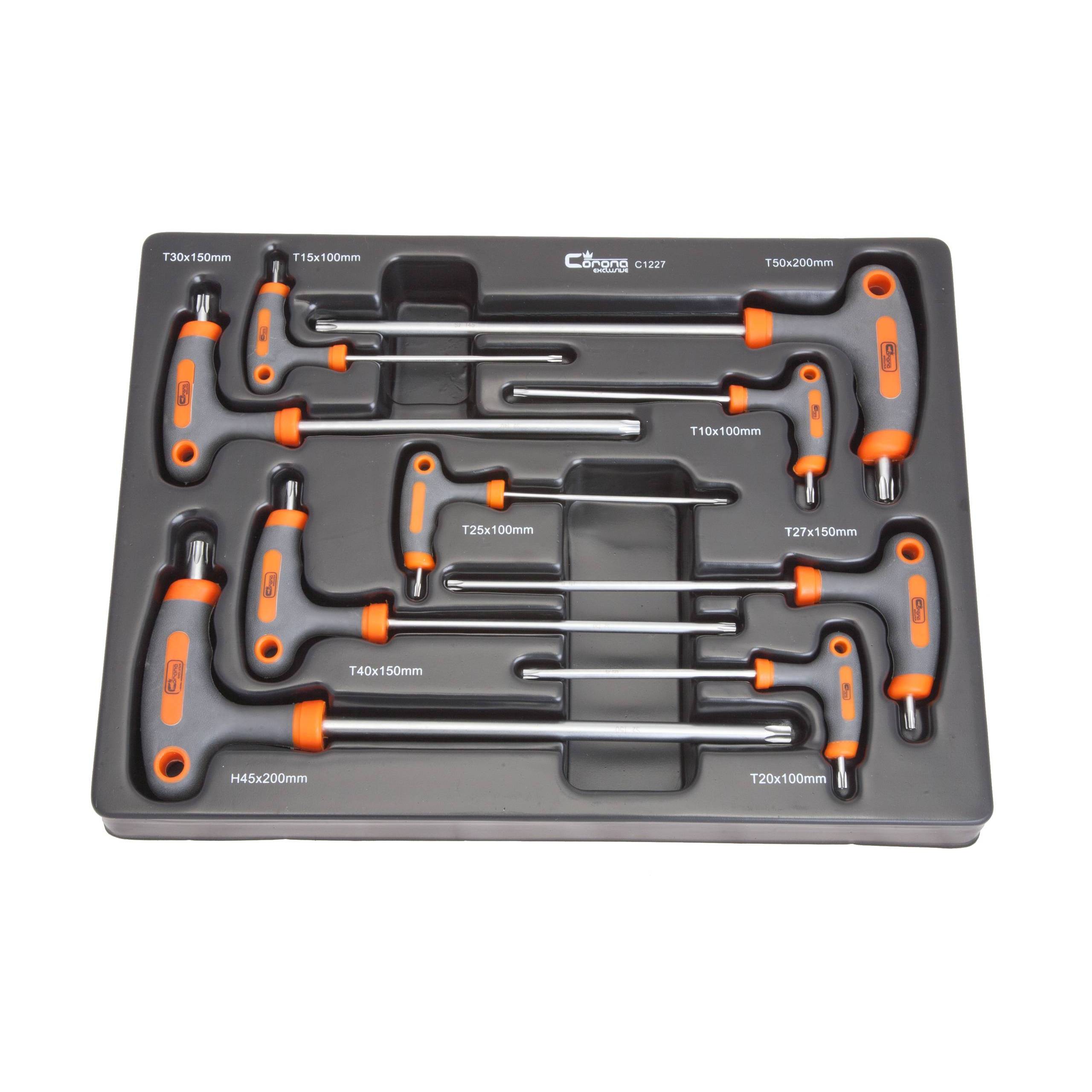 

Zestaw Kluczy Torx Z Rączką 9 Sztuk C1227 Wkład