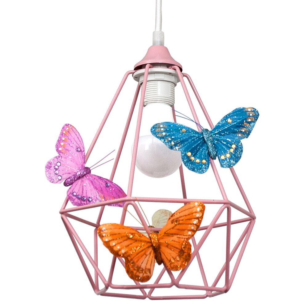 

Piękna Lampa wisząca Motylek 1 róż można Led