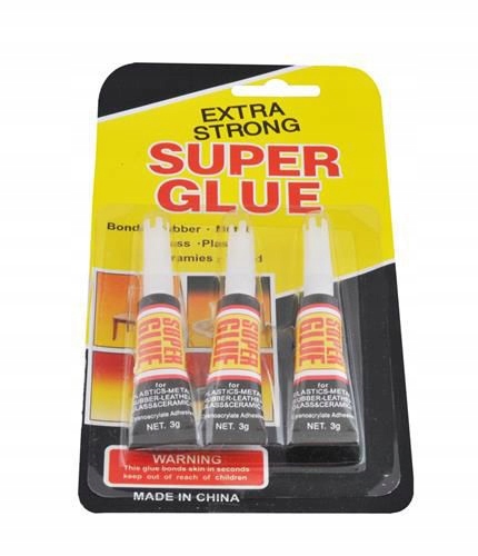 BŁYSKAWICZNY KLEJ SUPER GLUE MOCNY ZESTAW 3 SZTUK KOMPLET Marka Inna