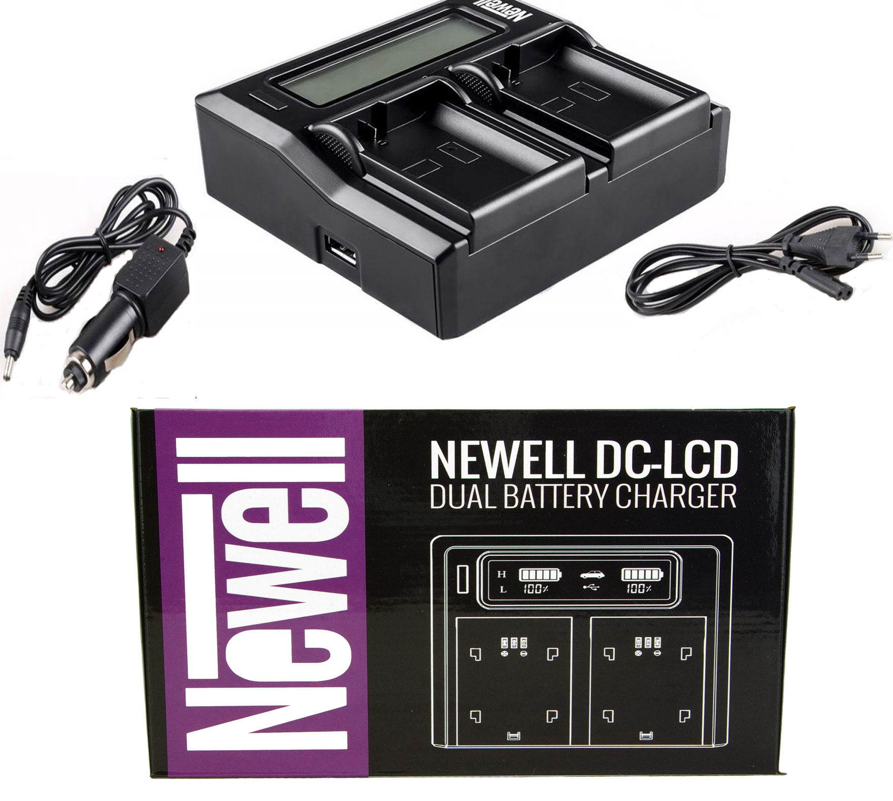 ŁADOWARKA 2 AKU do CANON LP-E6 LP-E6N LPE6 LPE6N