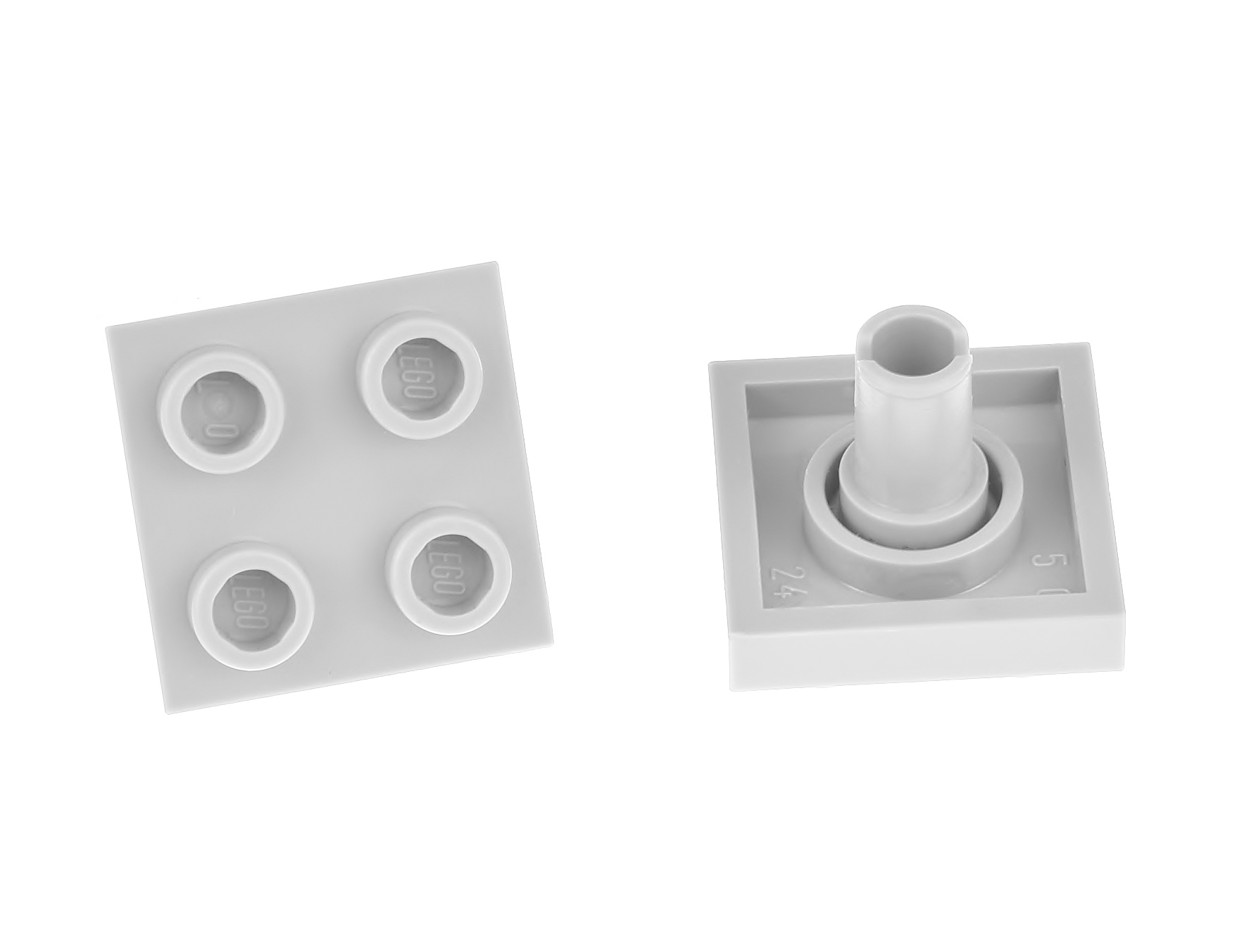 

Lego Płytka z kołkiem 2x2 2476 szara jasna