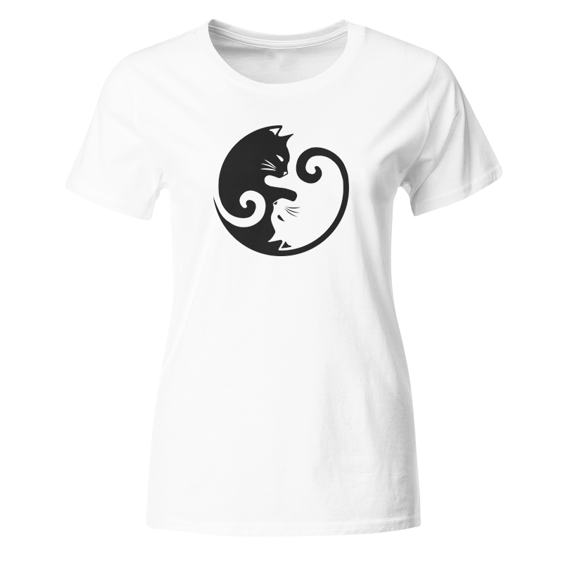 

Koszulka T-shirt Koci Yin Yang Koty Roz. XL