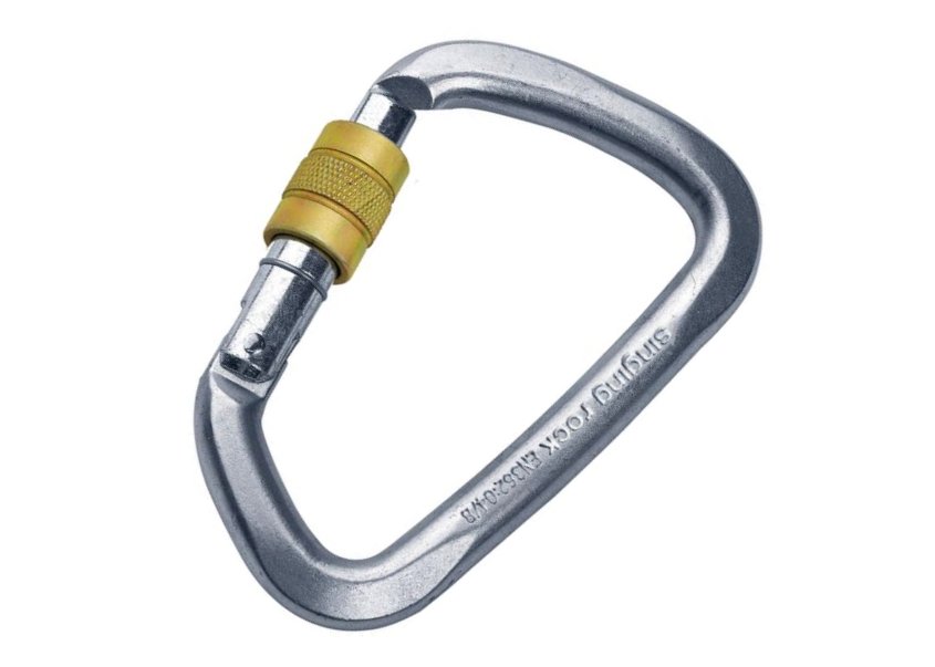 Singing Rock Steel Screw Lock K4080ZO carabiner silver