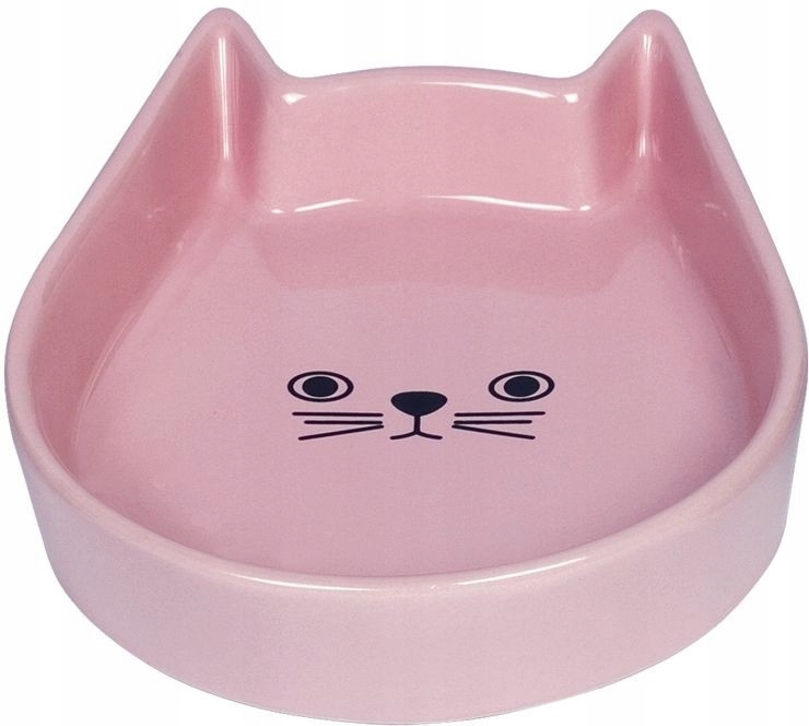

Miska ceramiczna dla kota - głowa kota Różowa