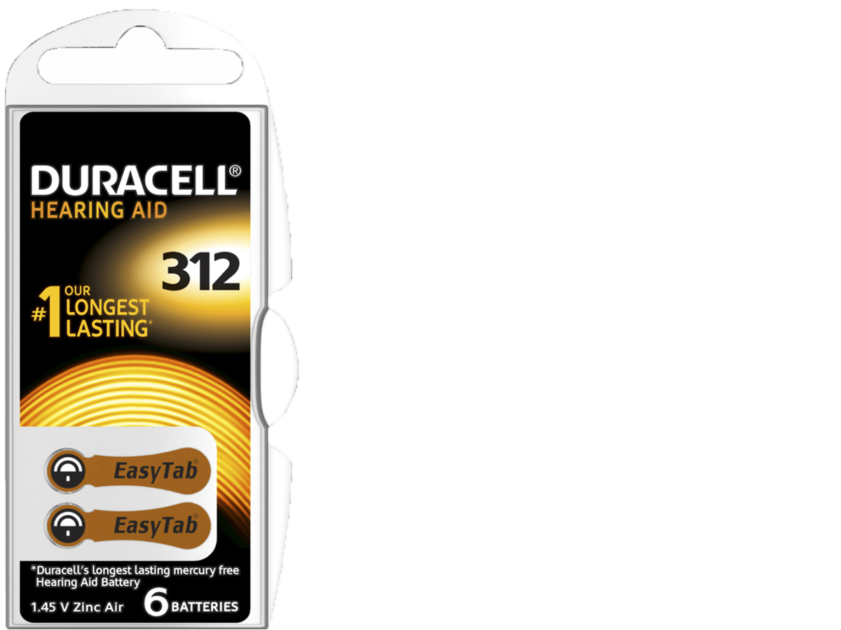 

30x Baterie Aparatów Słuchowych Duracell 312 PR41