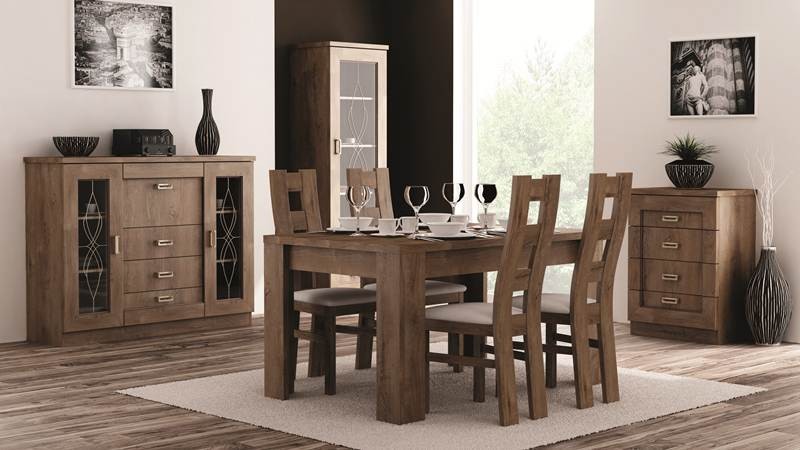 Witryna do salonu z szufladami TADEUSZ T10 Szerokość mebla 46 cm