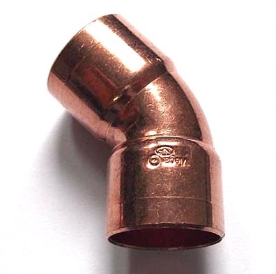 

Miedź Cu Łuk 45 dwukielichowy Viega 22mm 303