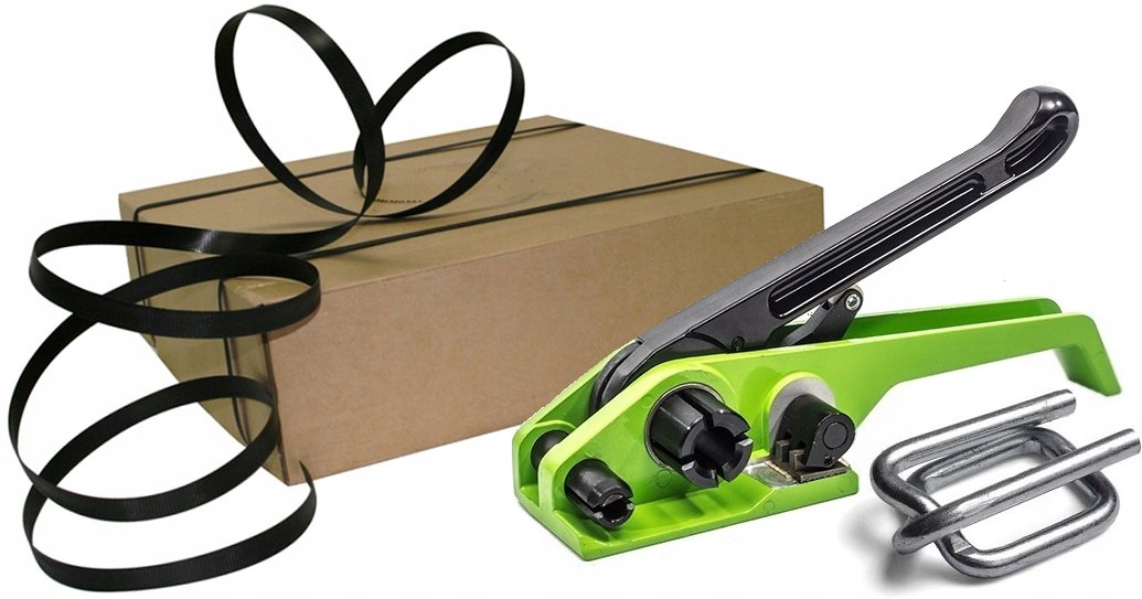 ZESTAW DO SPINANIA PALET PACZEK 12MM TAŚMA PP + ZAPINKI + NAPINACZ Kod producenta brak