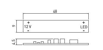 WŁĄCZNIK BEZDOTYKOWY DO PROFILI GLAX 60W GTV 2M Typ profil do LED