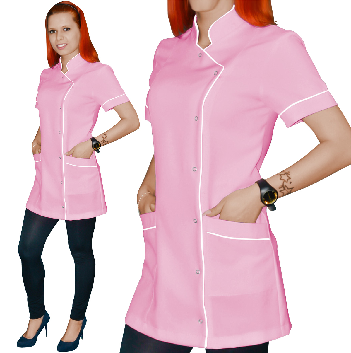 FARTUCH 2w1MEDYCZNY KOSMETYCZNY FARTUCHY