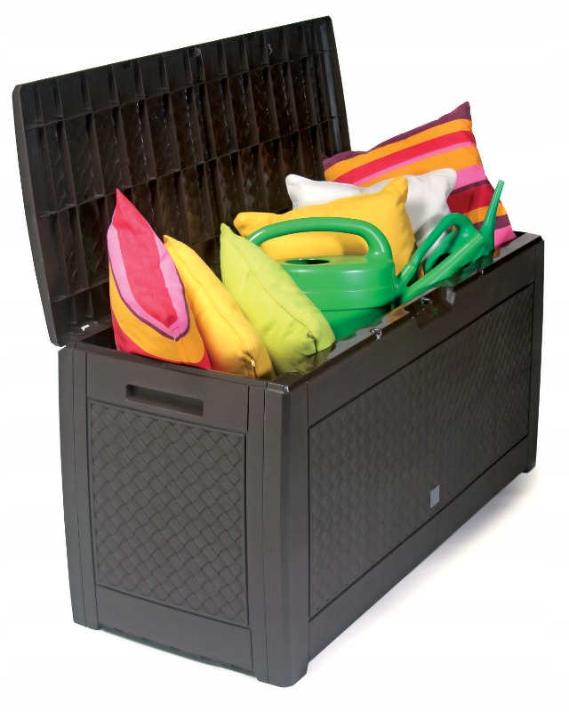 Skrzynia Ogrodowa BOXE MATUBA 320 litrów CIEMNY BRĄZ - UMBRA Szerokość mebla 118 cm