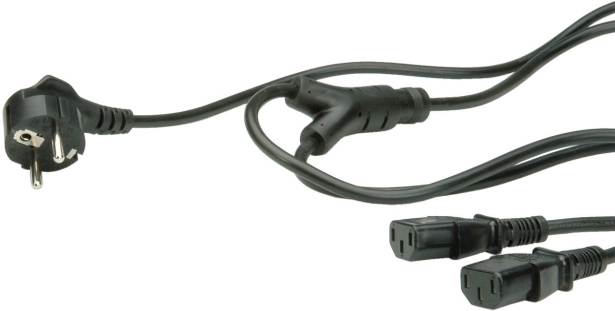 

Kabel Przewód Zasilający Prosty 2xIEC 2m Czarny
