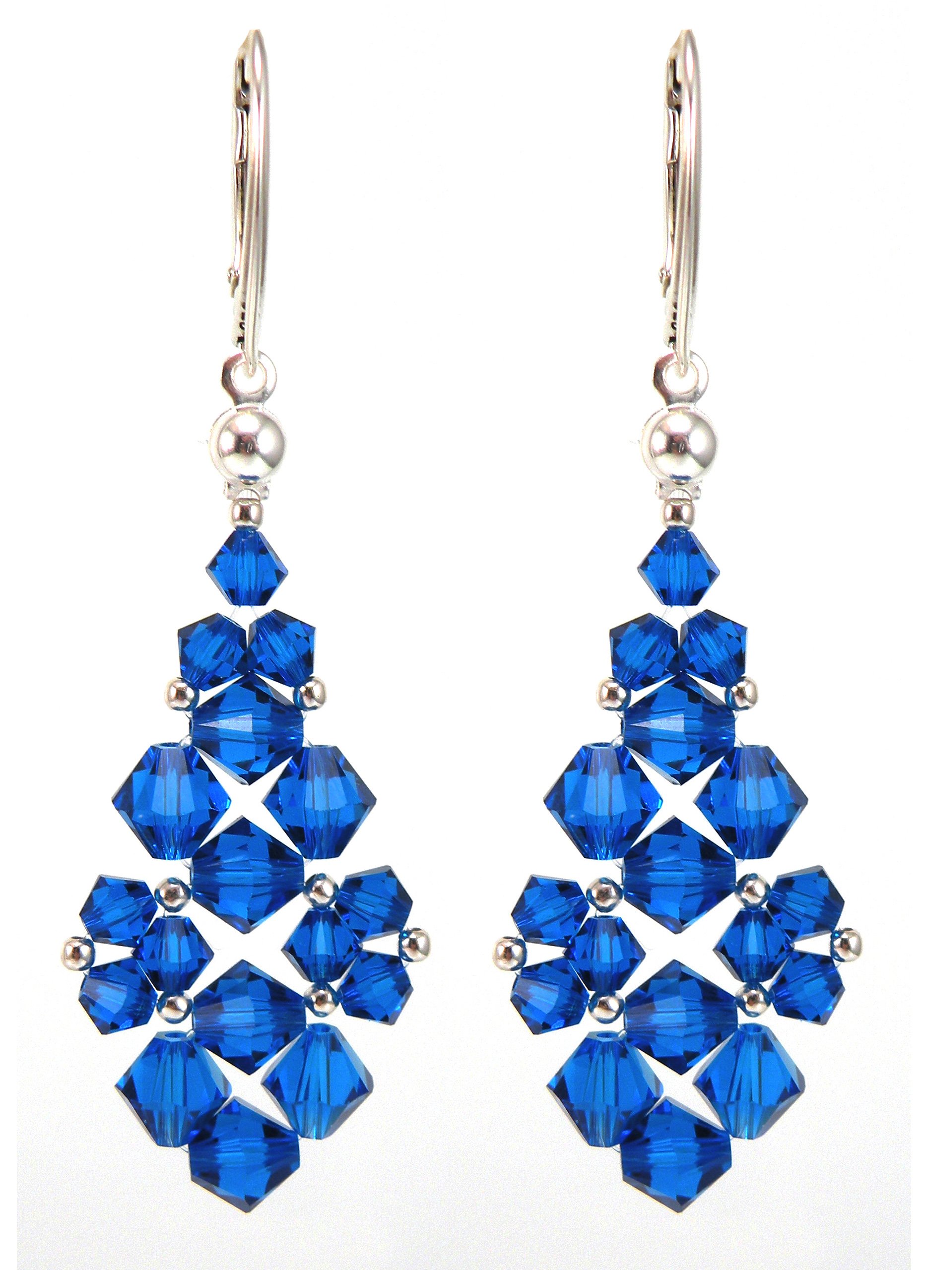 

Kolczyki z kryształów Swarovski niebieskie długie