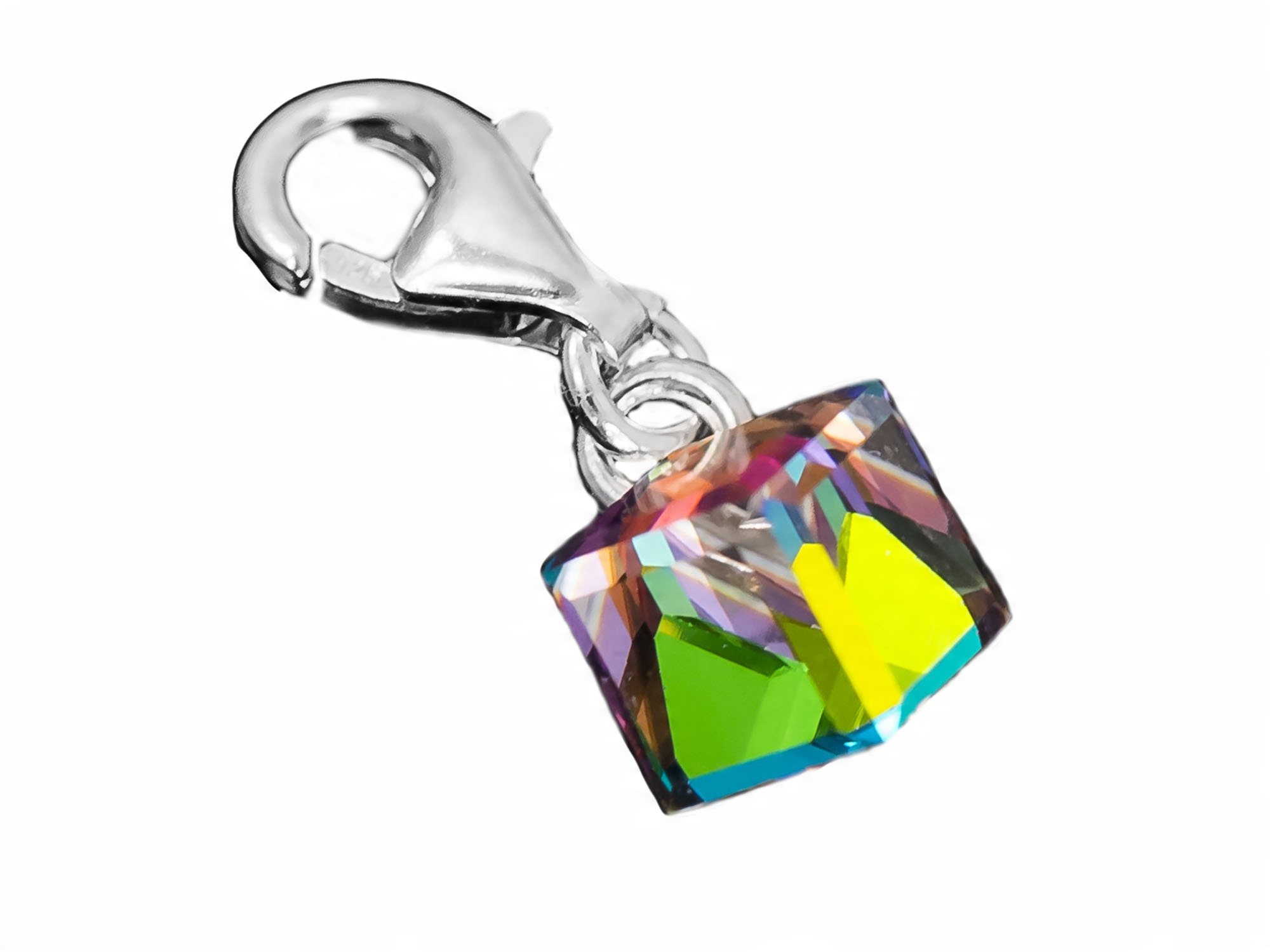 

Swarovski Cube 6mm Charms Srebro kostka 8kol.