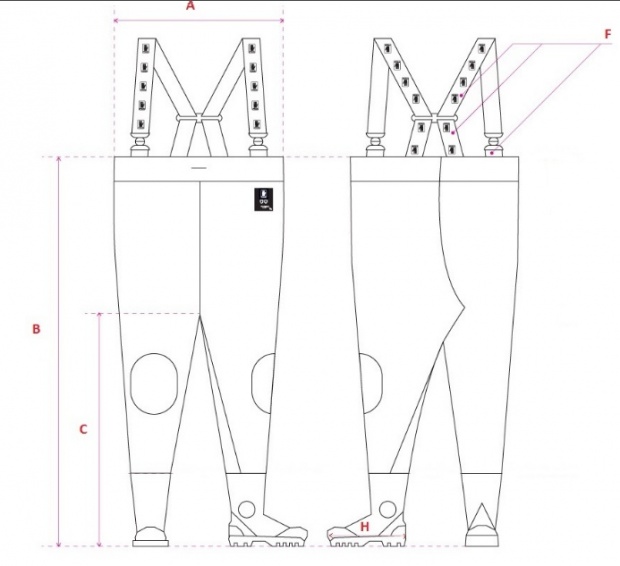 SPODNIOBUTY WODERY WĘDKARSKIE POLSKIE PROS r 44 Model PROS