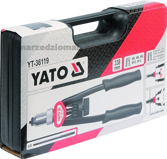 NITOWNICA RECZNA DO NITONAKRETEK M5 M12 YT 36119 Weight with packaging 2 kg