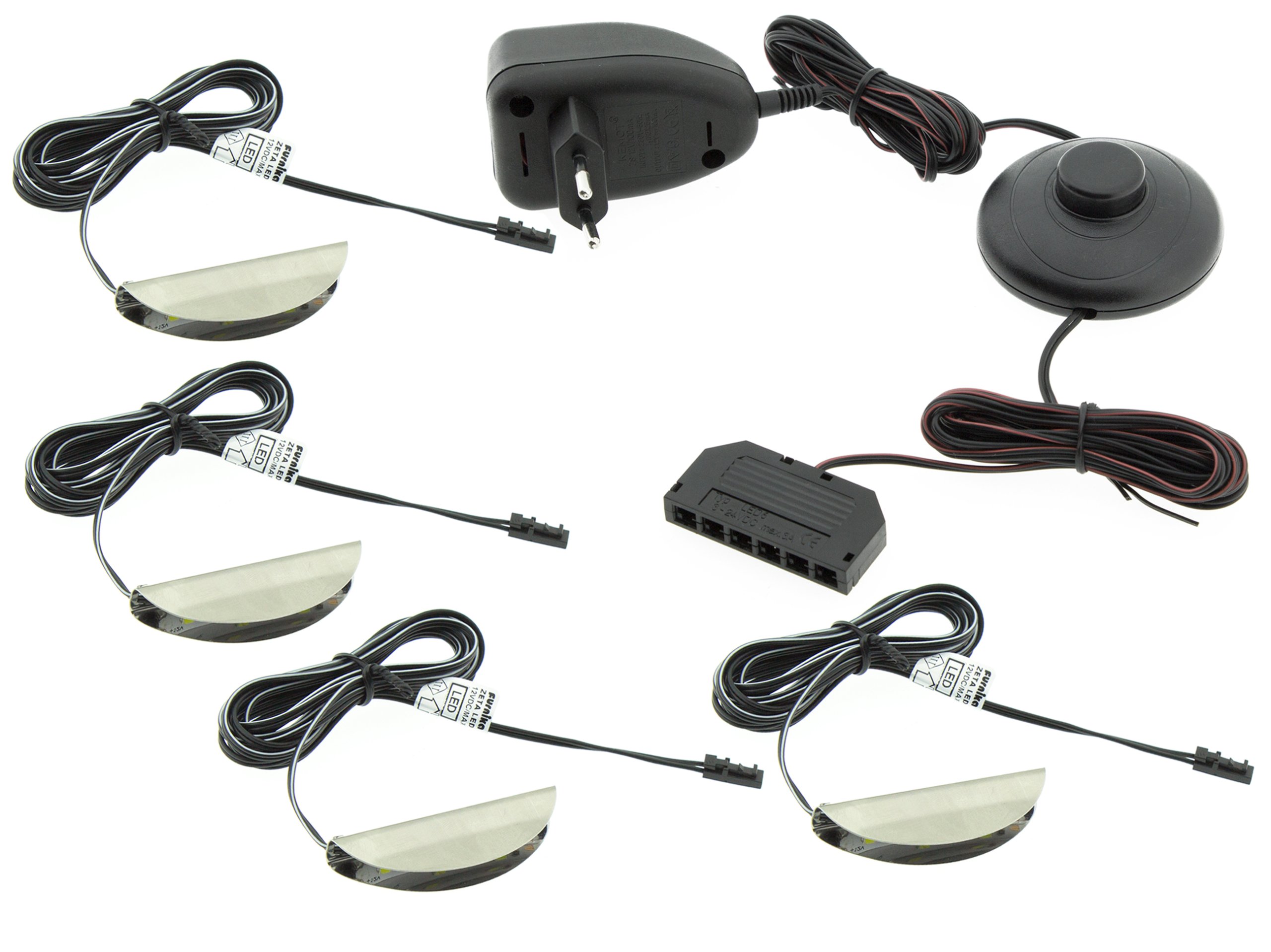 

Zestaw 4x klips led do podświetlenia szyb+zasilacz