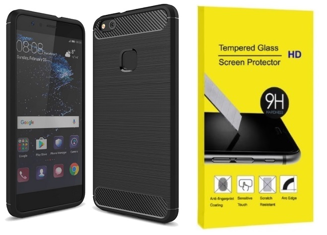 

Etui Bumper Carbon Do Huawei P10 Lite +szkło 9H