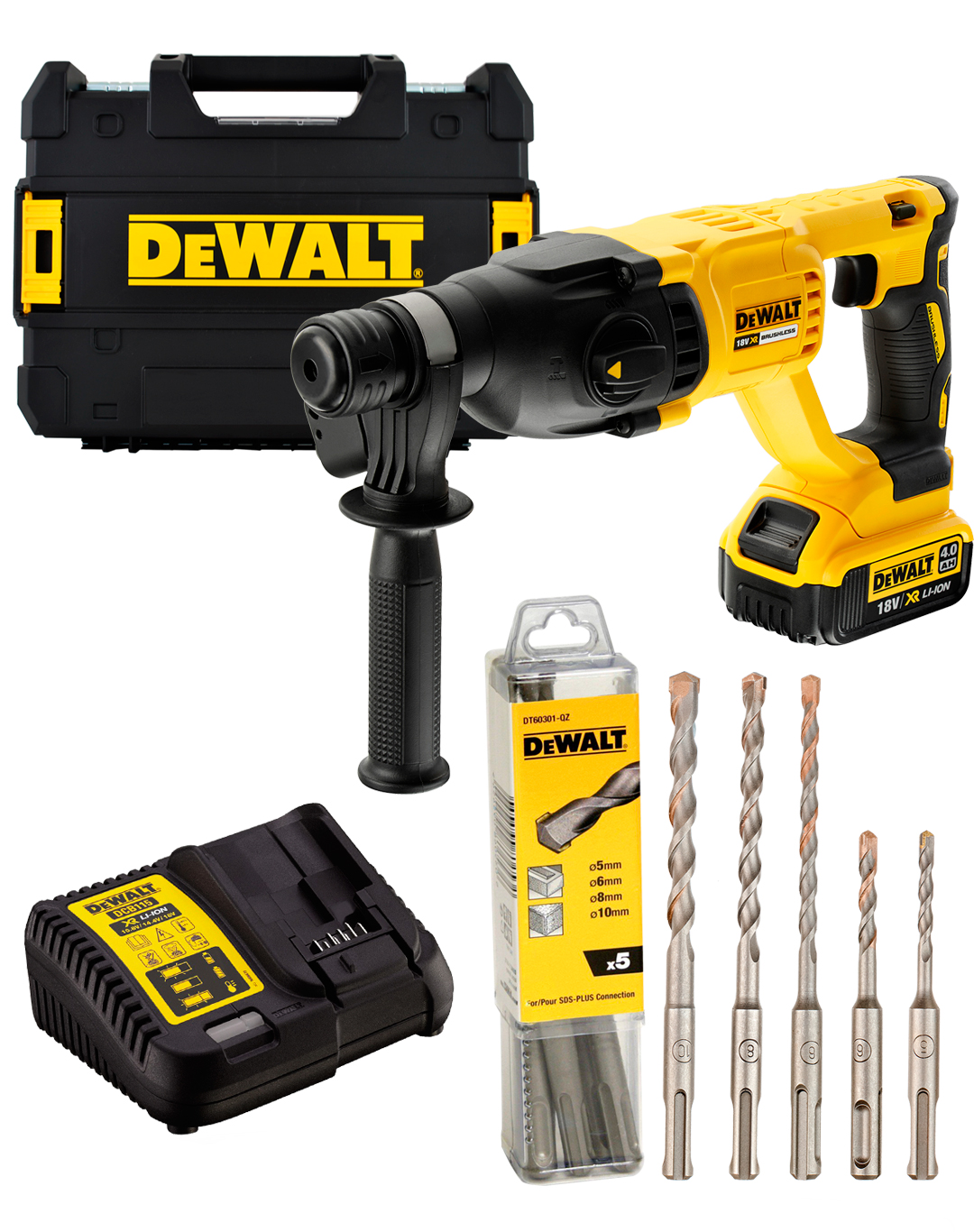DeWalt DCH133M1 Młotowiertarka 18V 1x 4Ah +wiertła