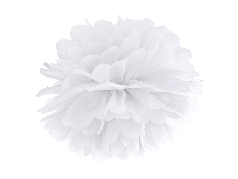 

Pompon bibułowy 25cm biały 1szt pp25-008