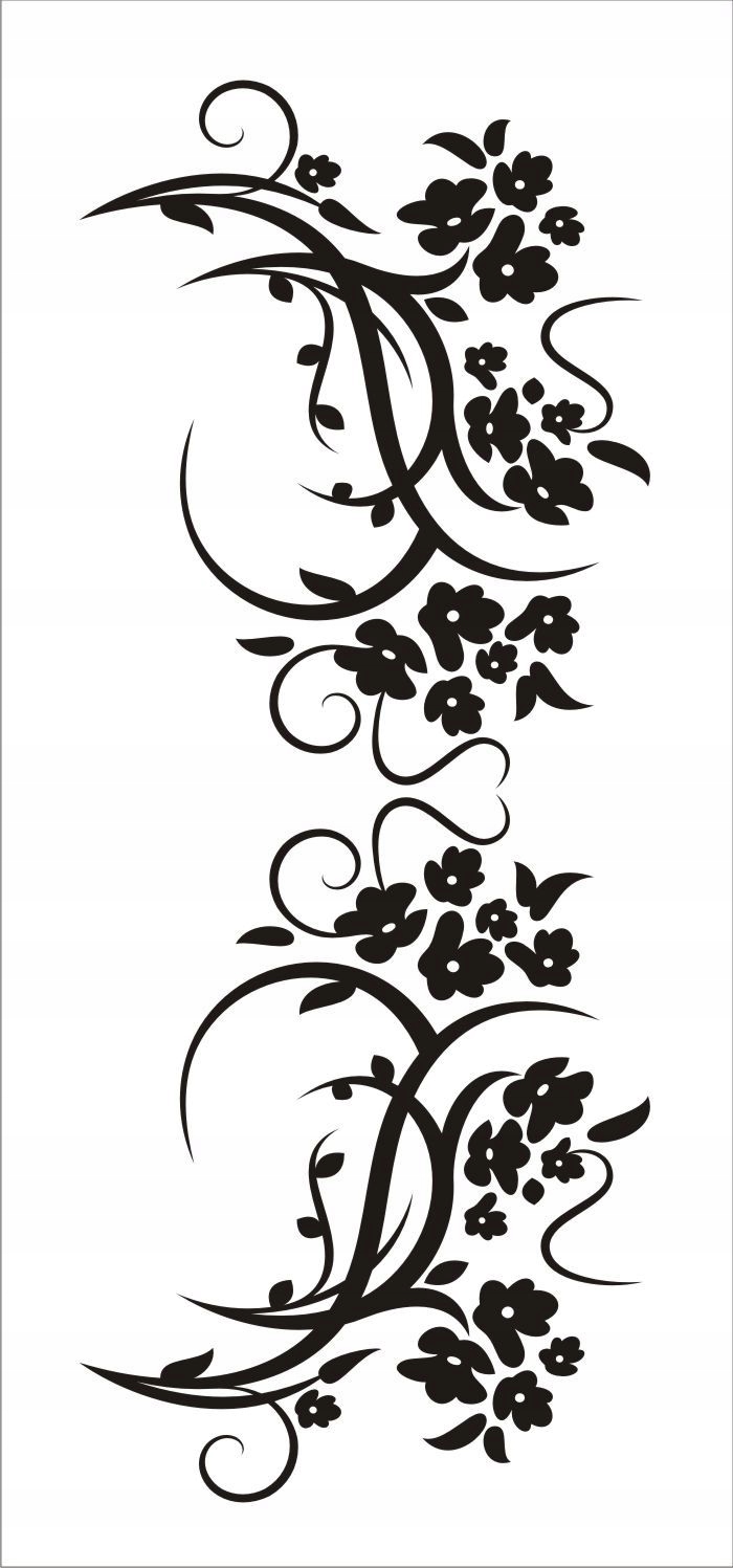 

Naklejka na ścianę motyl kwiaty dekor Ornament 152