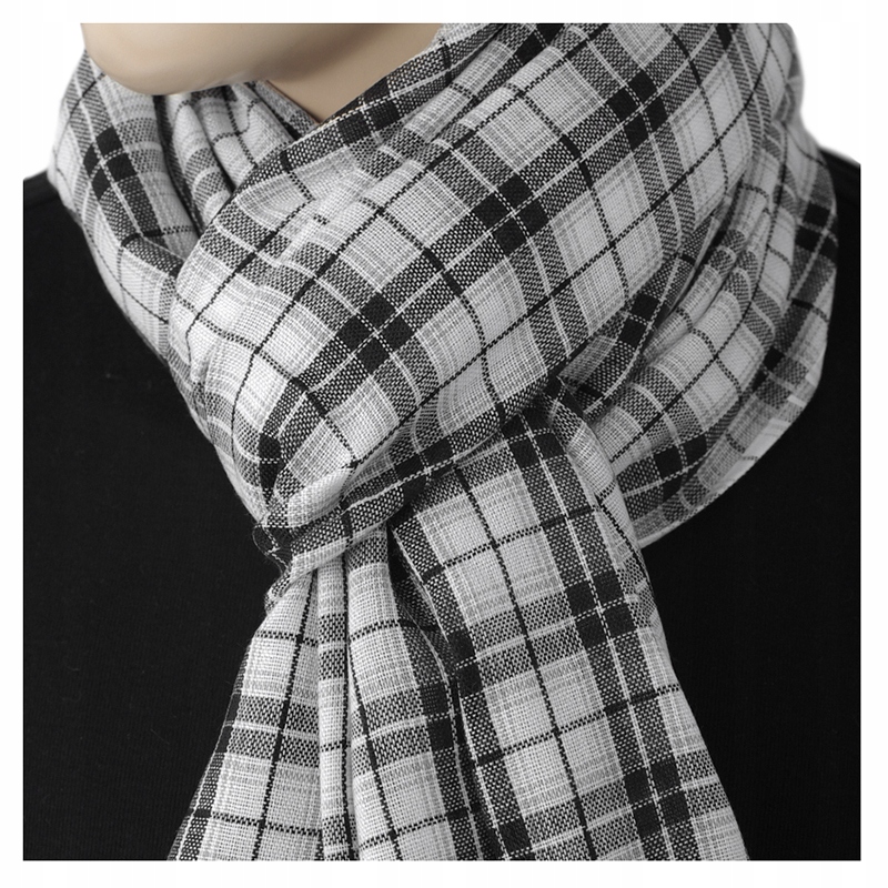 

Szeroki Elegancki Szal Akrylowy w Kratkę sga03