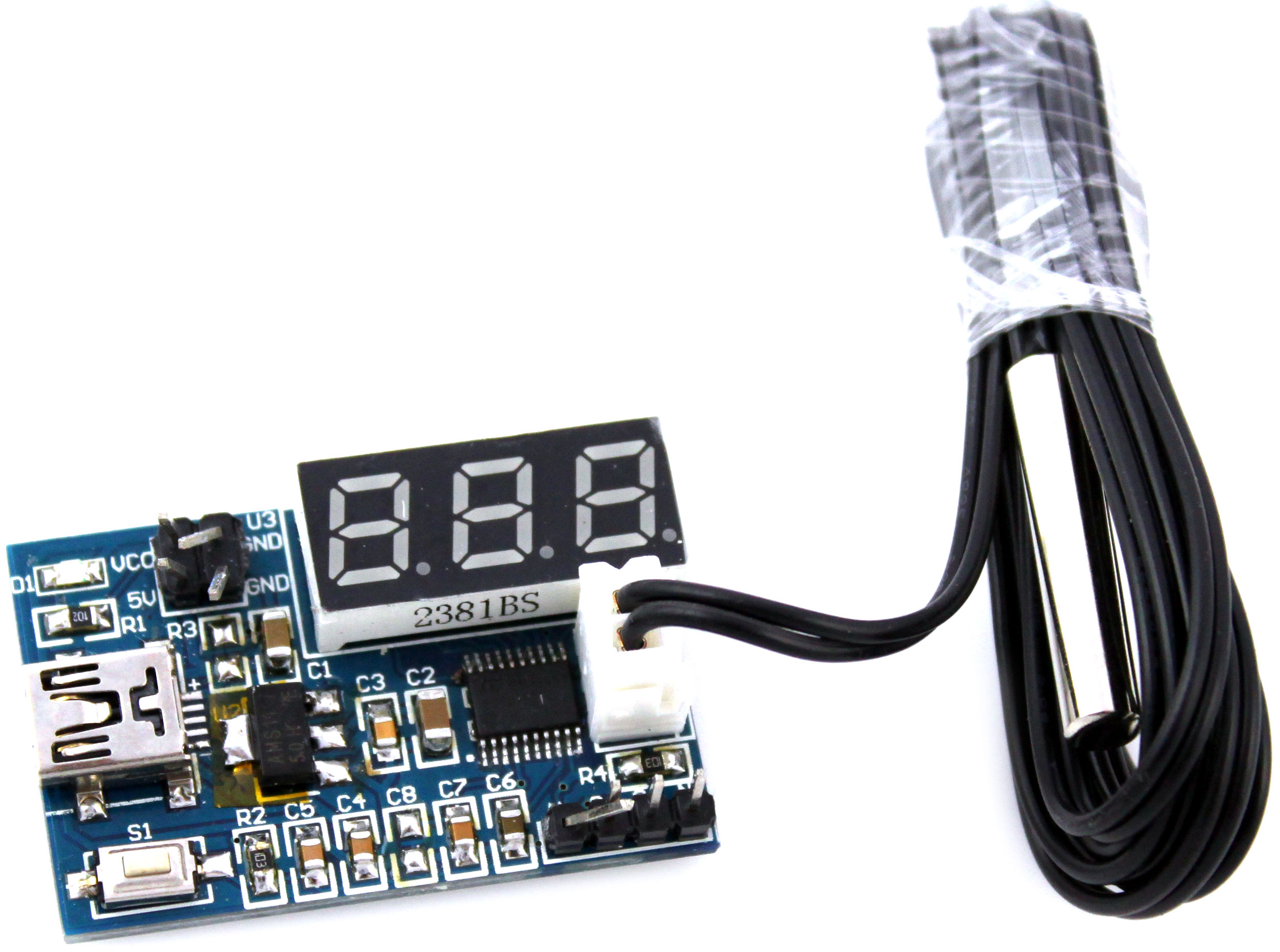 

Cyfrowy termometr Led z czujnikiem Ntc ____LCT-179