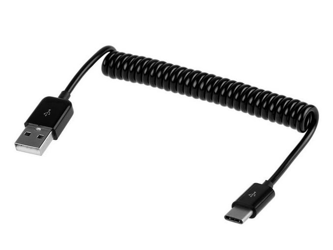 

Kabel Usb-c 3.1 typ C Usb sprężynka spirala 1M