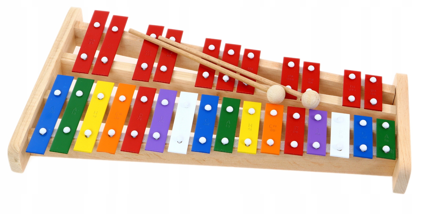 CYMBAŁKI 27 TONOWE Dzwonki Chromatyczne DREWNO KOL Kod producenta 27K