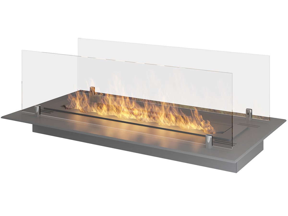Biokominek-встроенная горелка в мебели Inox 600mm